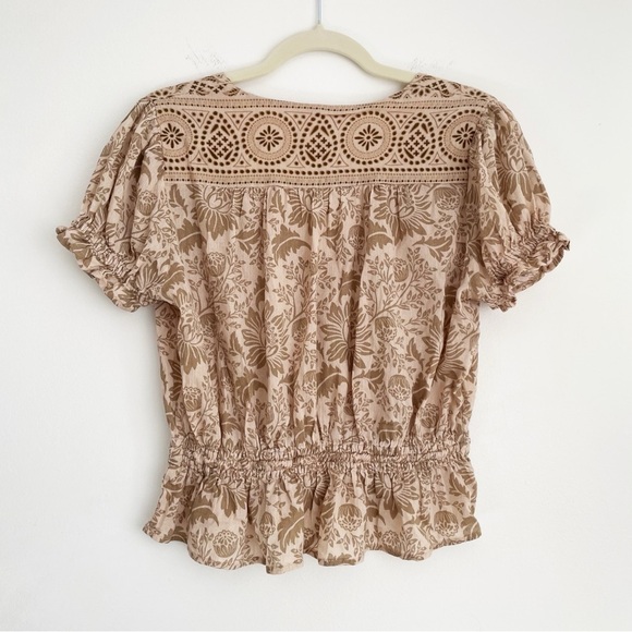 Spell and the Gypsy Lioness Cap Sleeve top peplum babydoll floral paisley XL - Picture 3 of 14